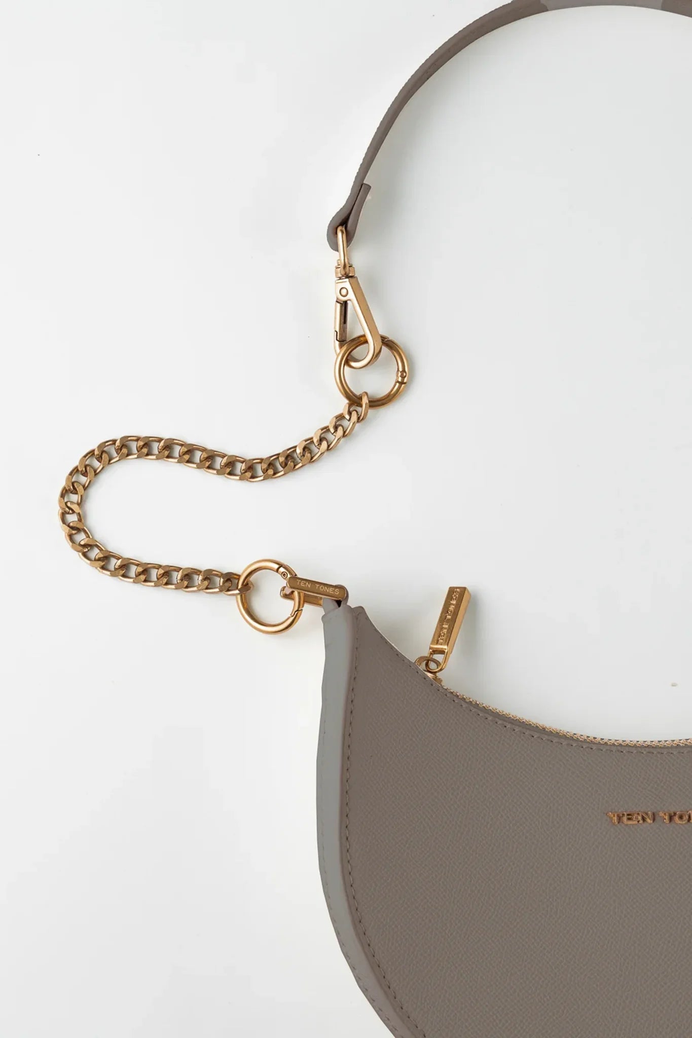 TEN TONES Grayson Moon Bag Beige