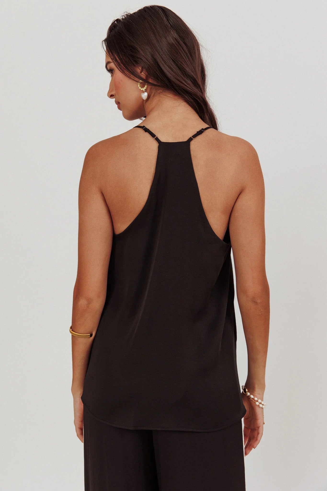 Unwritten Contrast Cami Top Black