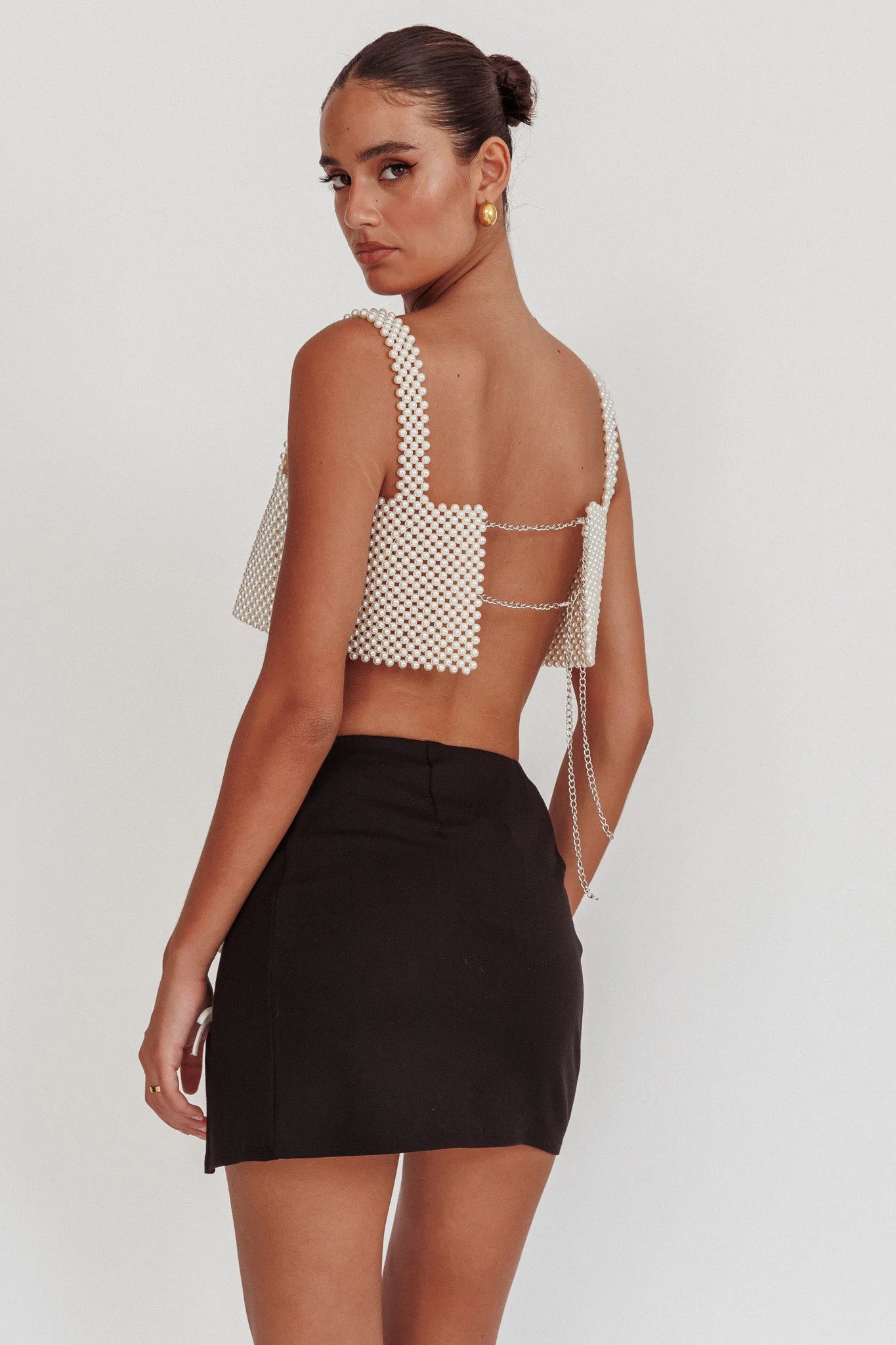 Kylah Crop Top Pearl