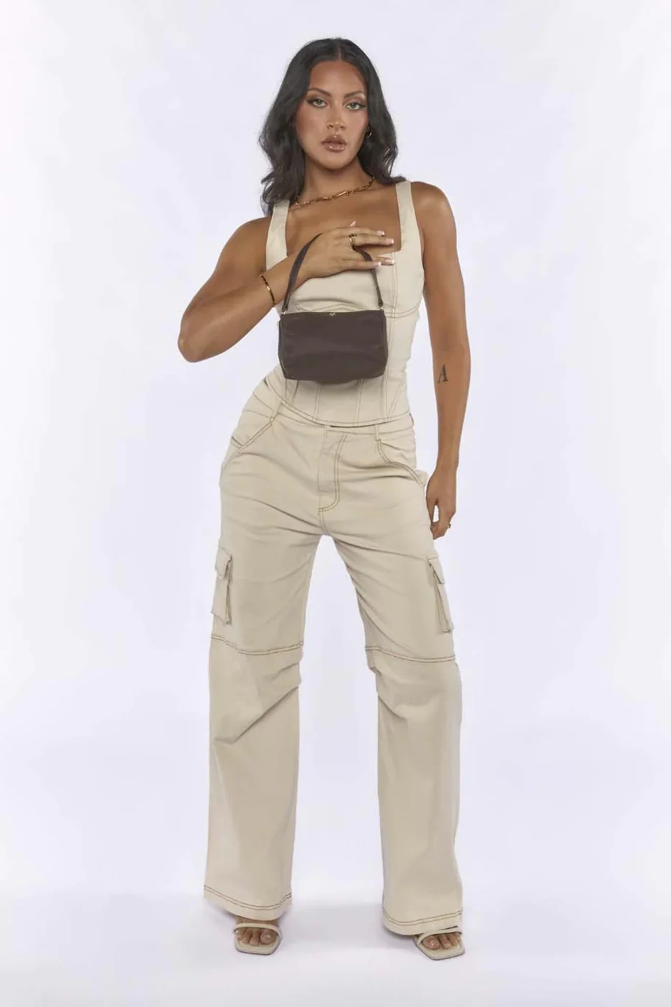 Peta And Jain Delta Shoulder Bag Chocolate