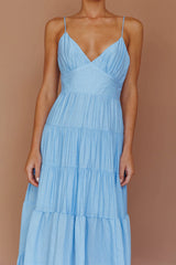 Main Attraction Cami Strap Maxi Dress Blue