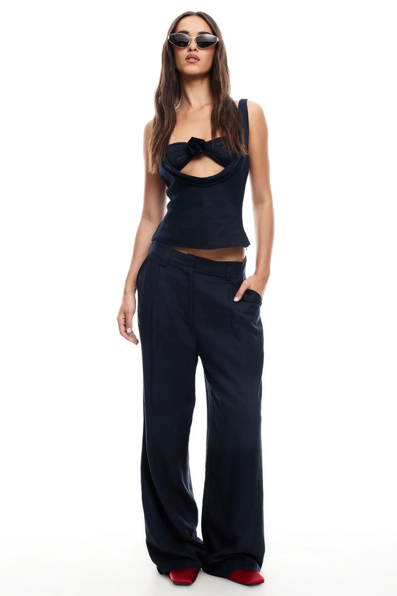 LIONESS Delilah Top Navy